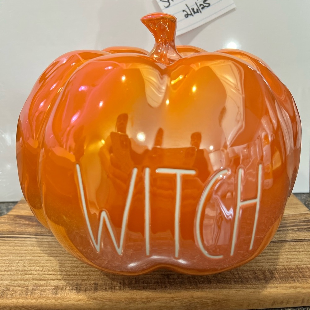 Rae Dunn Orange Halloween Decor Pumpkin